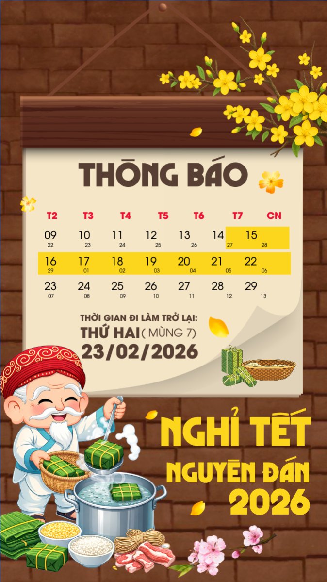 Thông báo nghỉ tết Nguyên Đán