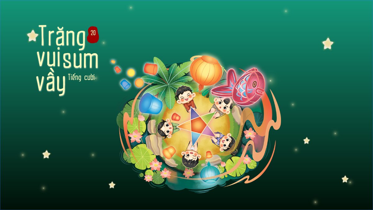 Trung thu, Tết Đoàn Viên, mid-autumn festival, sự kiện, event, dễ thương, cute, chibi, hoạt hình, cartoon