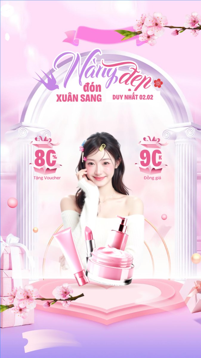 Nàng đẹp đón xuân sang duy nhất 02.02