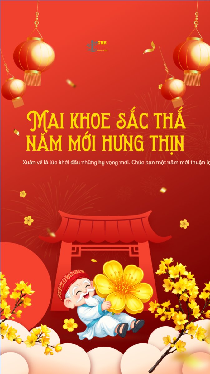 Mai khoe sắc thắm năm mới hưng thịnh
