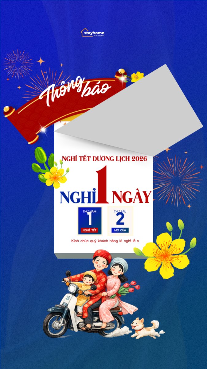 Thông báo lịch nghỉ Tết dương lịch 2026