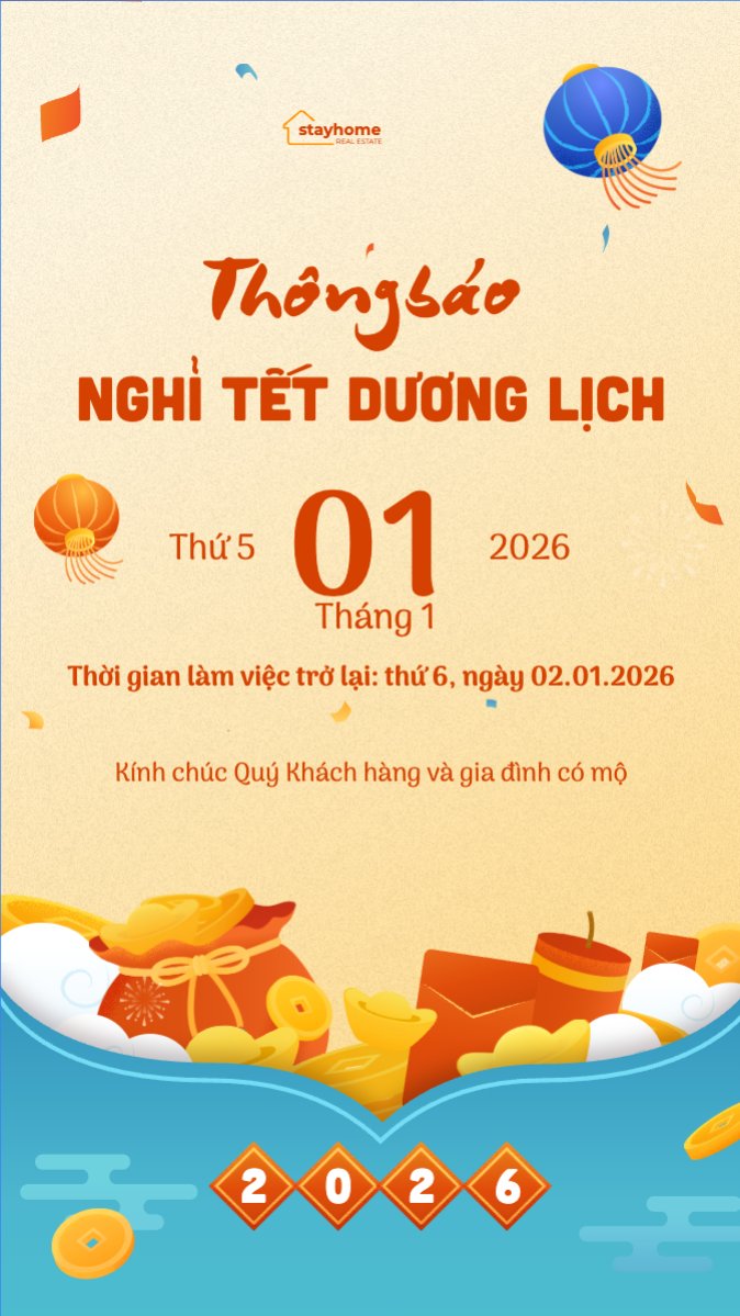 Thông báo lịch nghỉ Tết dương lịch 2026