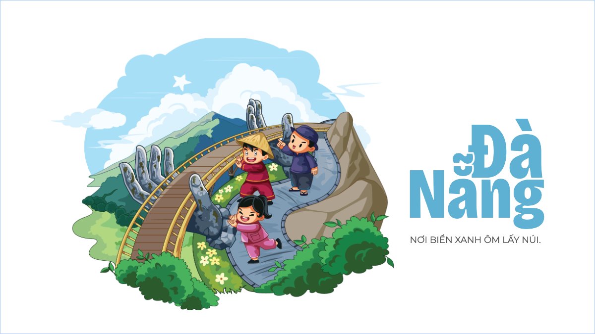 Đà Nẵng, Việt Nam, địa danh, du lịch, travel, dễ thương, cute, chibi, hoạt hình, cartoon