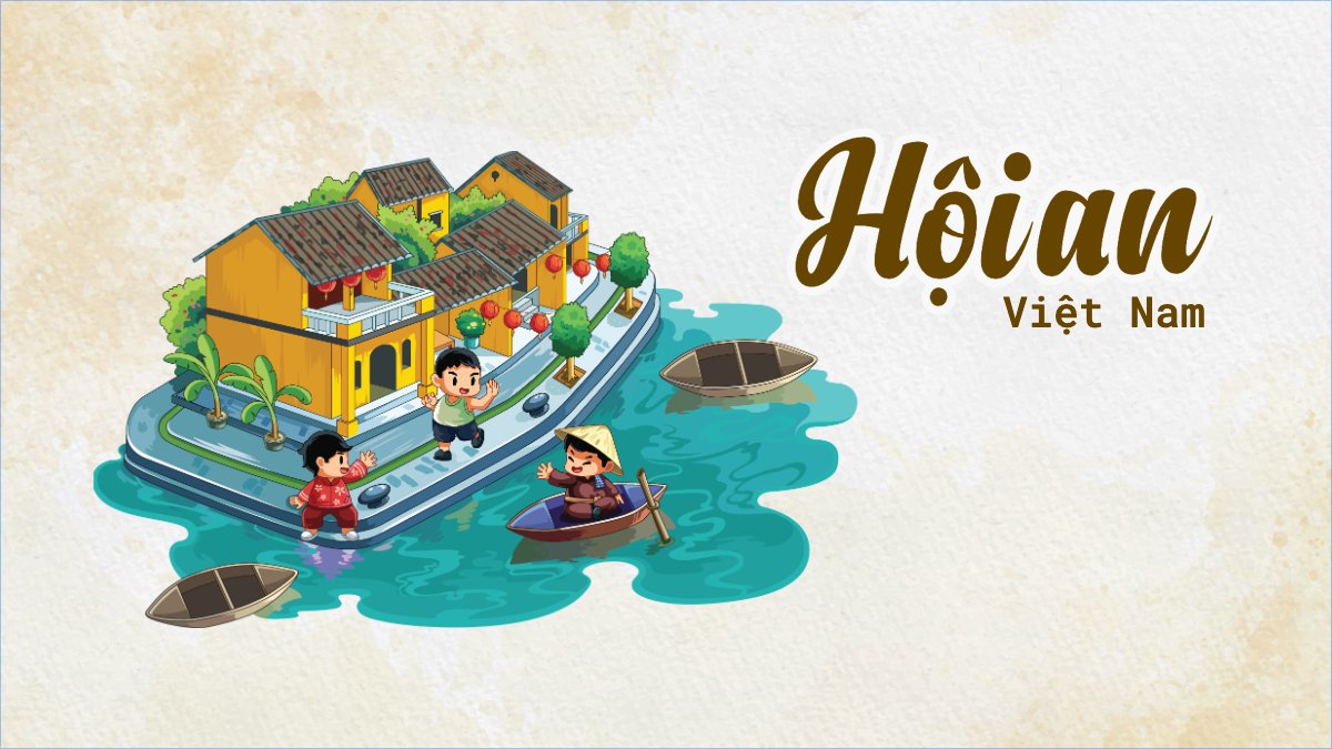 Hội An, Việt Nam, địa danh, du lịch, travel, dễ thương, cute, chibi, hoạt hình, cartoon