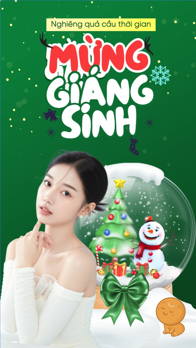 Nghiêng quả cầu thời gian mừng giáng sinh