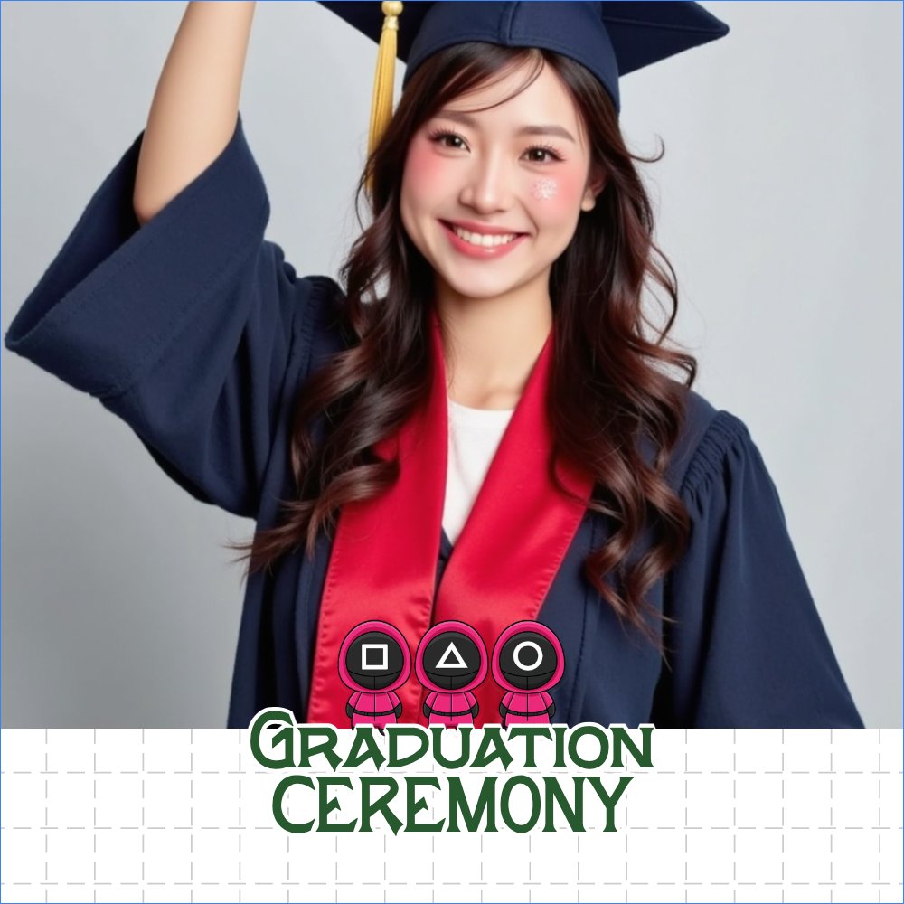 Tốt nghiệp, kỉ yếu, Graduation, yearbook, sự kiện, event, giáo dục, education, squid game