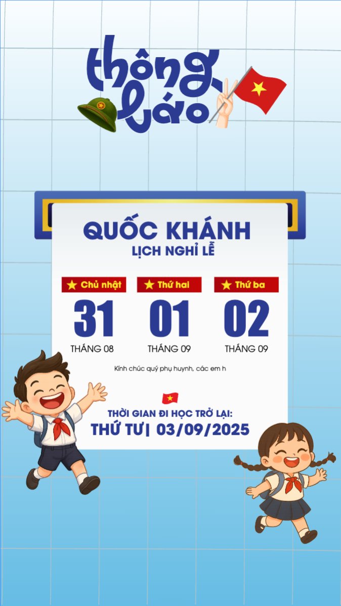 2/9, Quốc Khánh, lễ hội, thông báo, lịch nghỉ, Việt Nam, sự kiện, dễ thương, cute, chibi, hoạt hình, cartoon