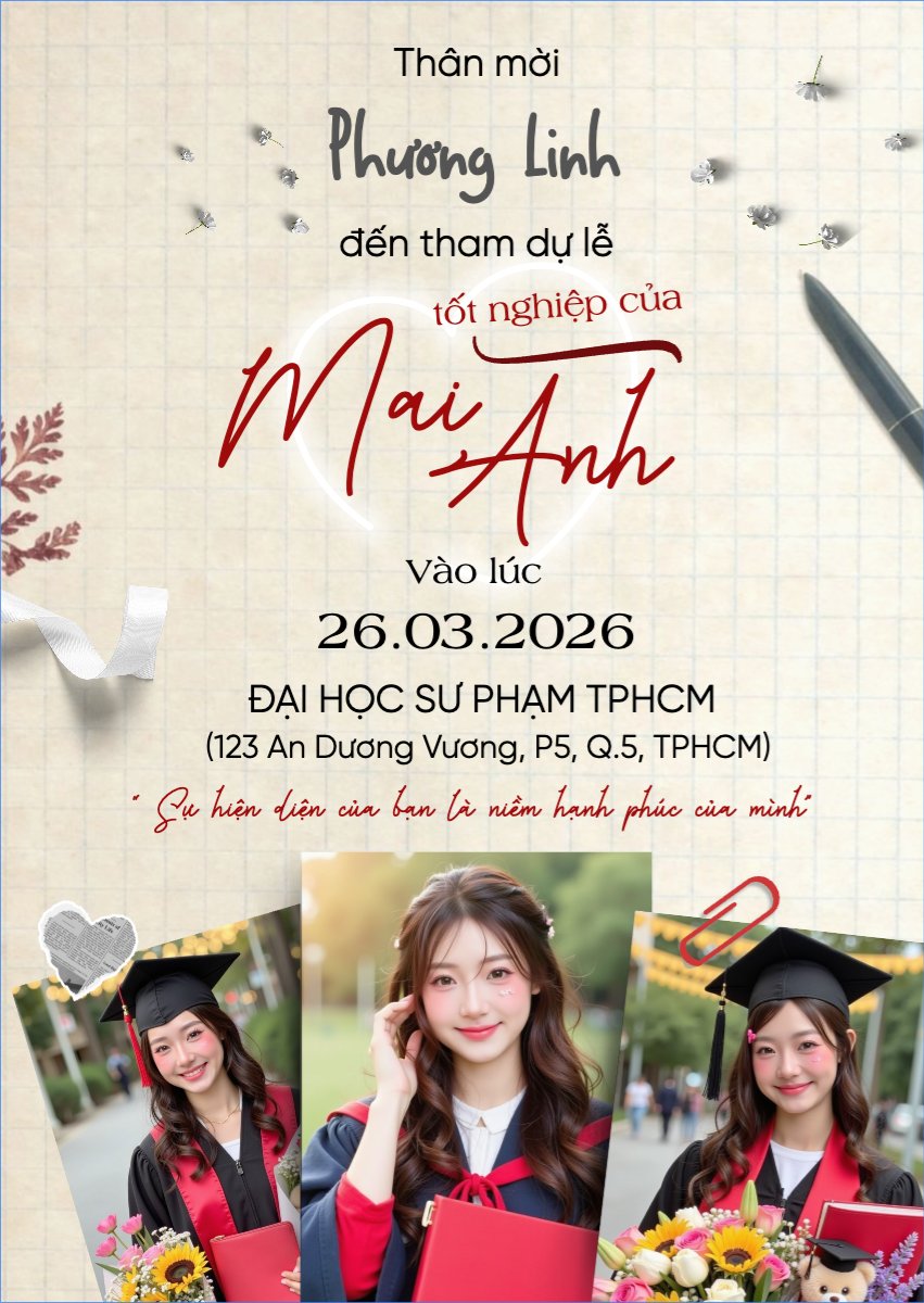 Thân mời tốt nghiệp
