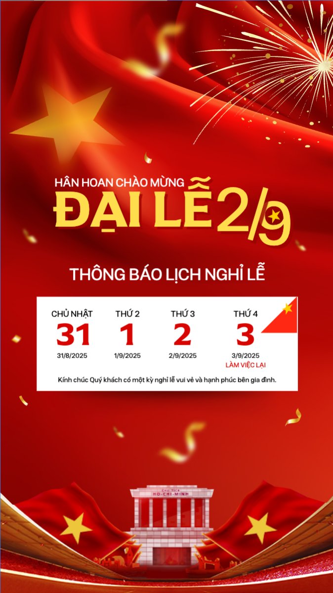2/9, Quốc Khánh, lễ hội, thông báo, lịch nghỉ, Việt Nam, sự kiện, event, hiện đại, modern	