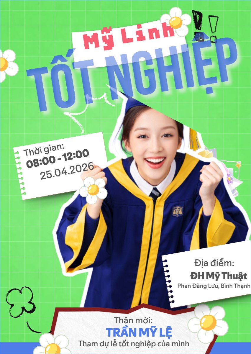 Mời tốt nghiệp nhé