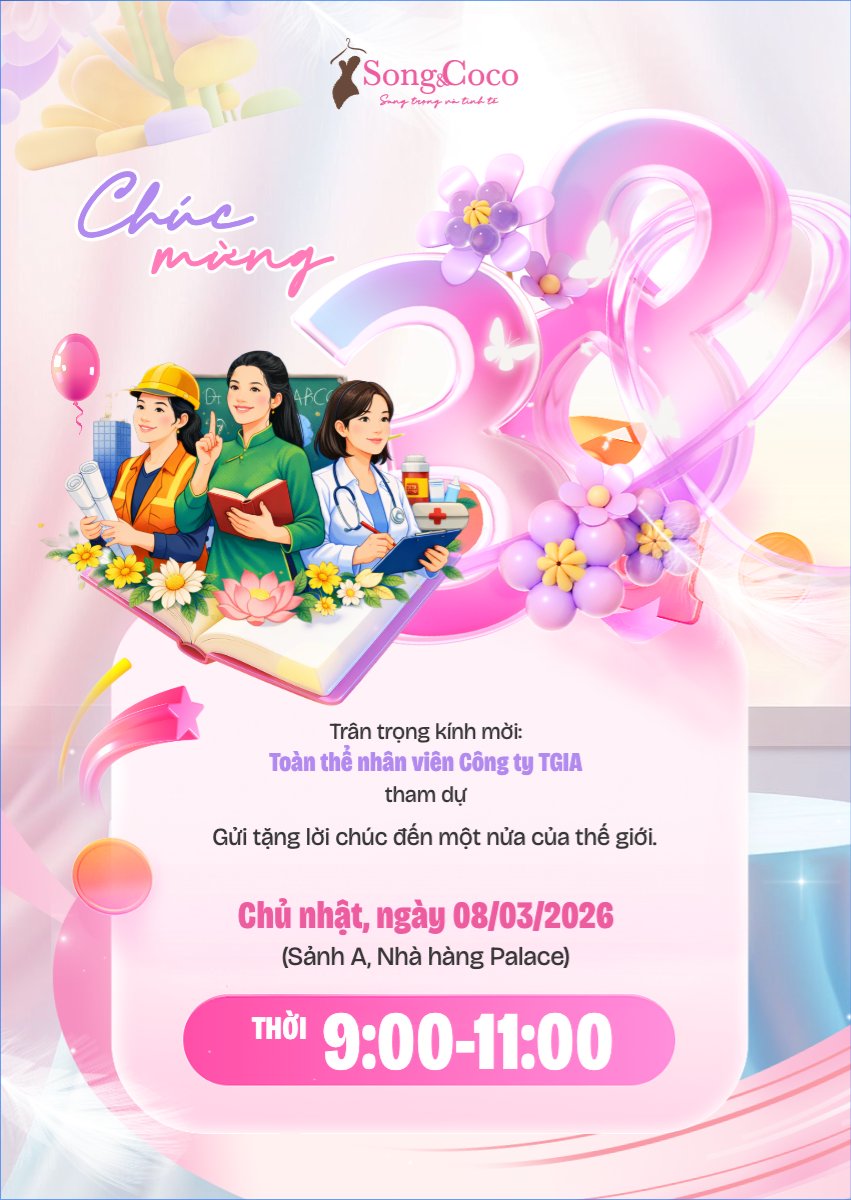 Chúc mừng ngày Quốc tế phụ nữ 8/3