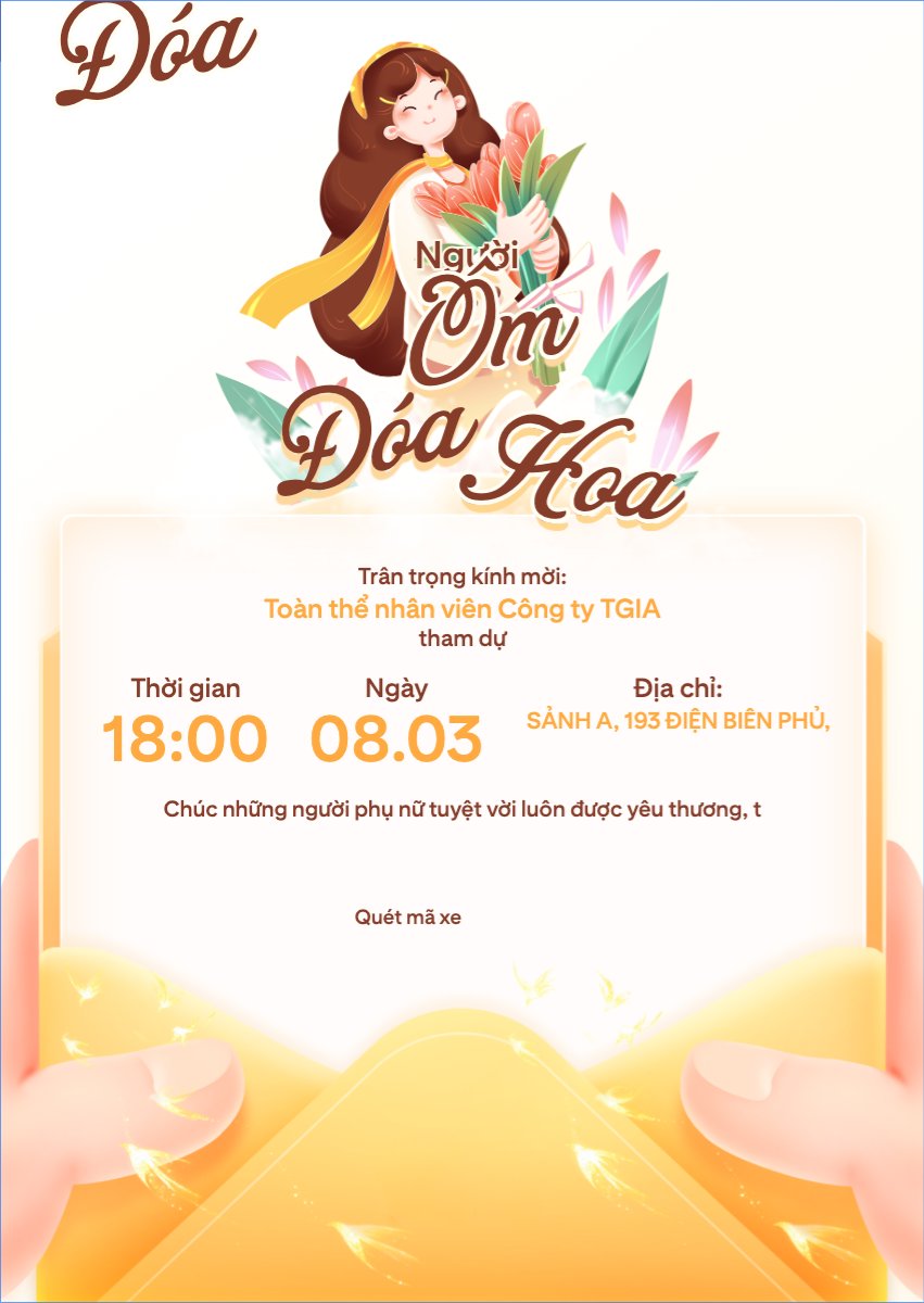 Người ôm đóa hoa 8/3