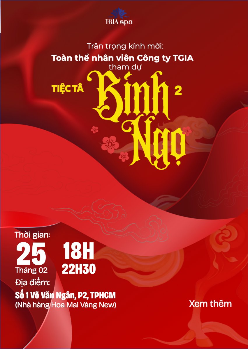 Tiệc tân niên Bính ngọ 2026