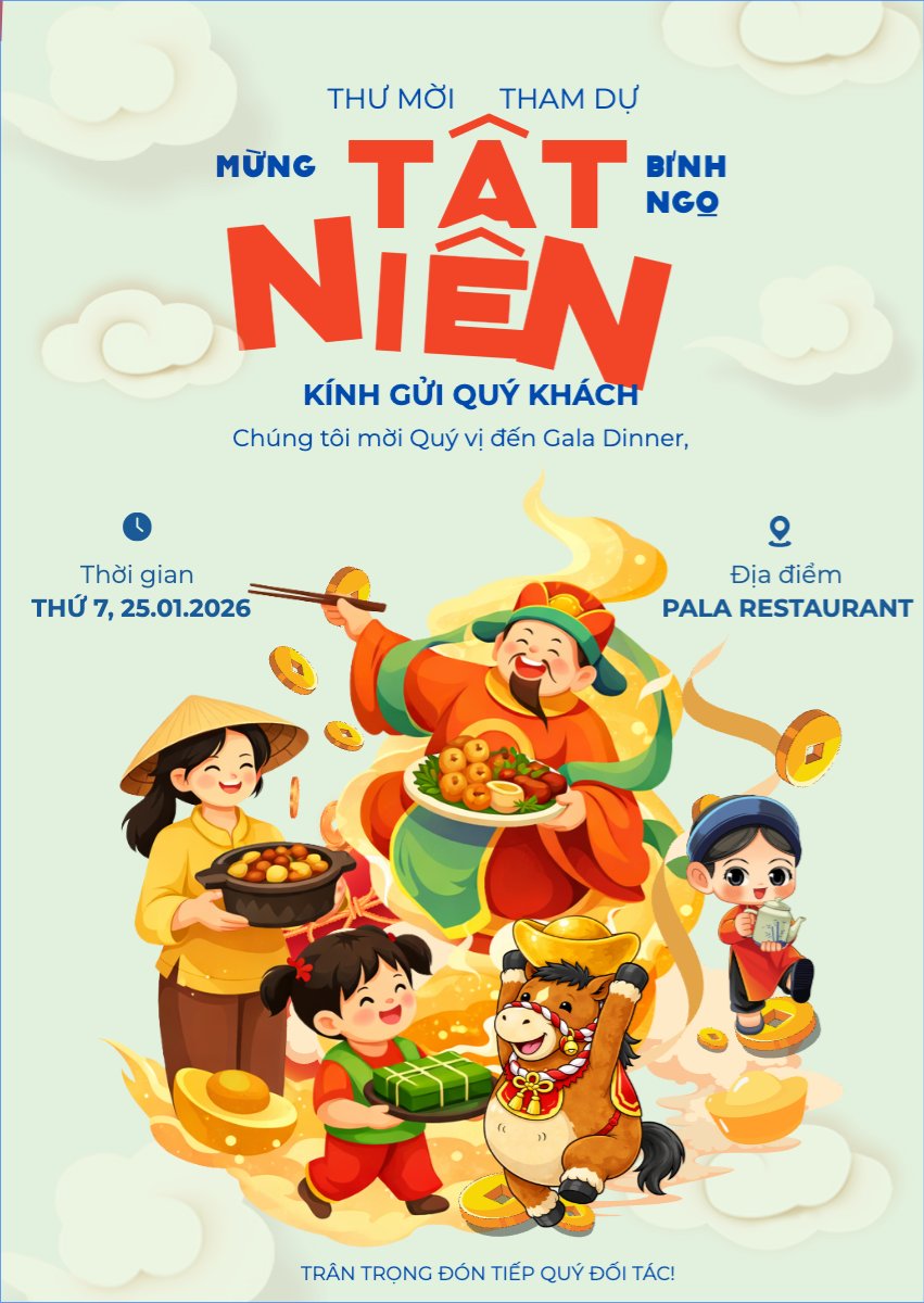 Thư mời tất niên Xuân bính ngọ