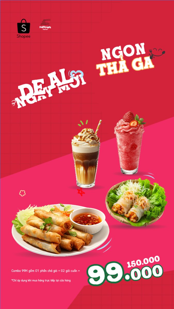 Chà giò, chả, trà dâu, nước uống, đồ ăn, food, thực phẩm, ẩm thực, món ăn, F&B, nhà hàng, thức ăn, dễ thương, hiện đại	
