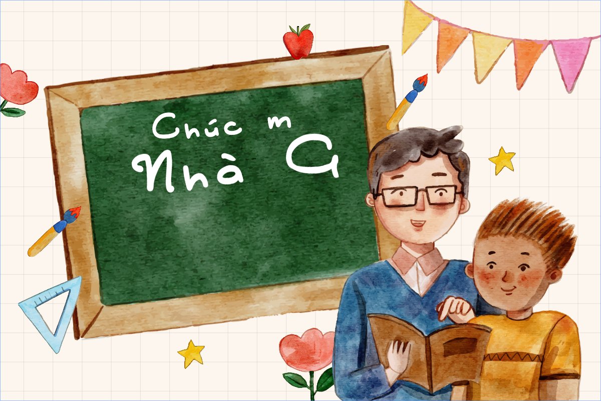 Ngày nhà giáo, 20/11, Teacher's day, dễ thương, cute, chibi, hoạt hình, cartoon