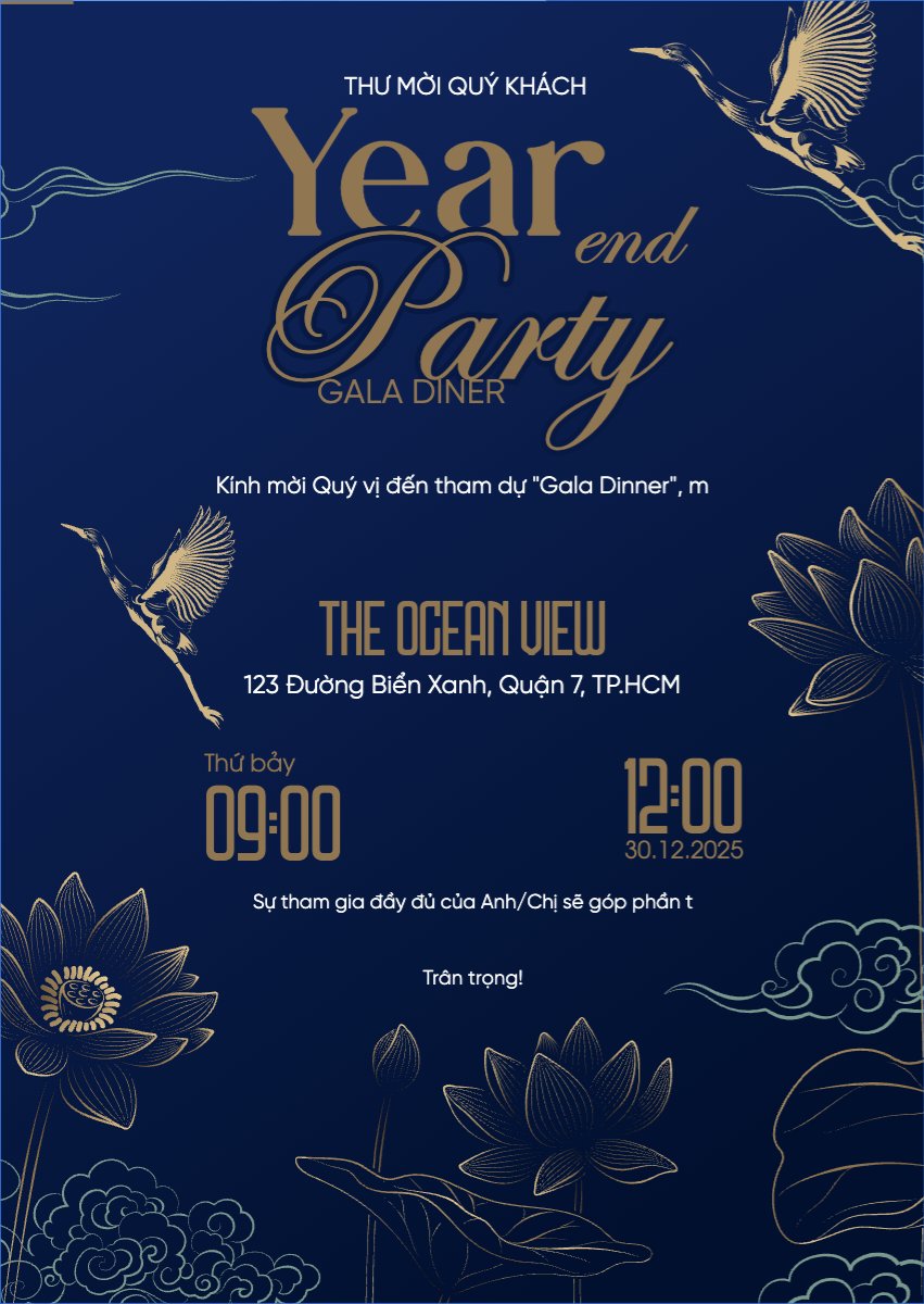 Year end Party - Gala dinner