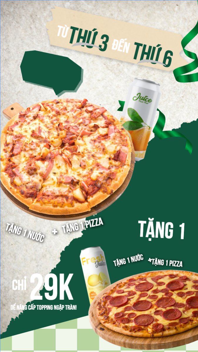 Pizza, gà rán,  fried chicken, đồ ăn, food, thực phẩm, ẩm thực, món ăn, F&B, nhà hàng, thức ăn, y2k, cổ điển, vintage, retro, classic 