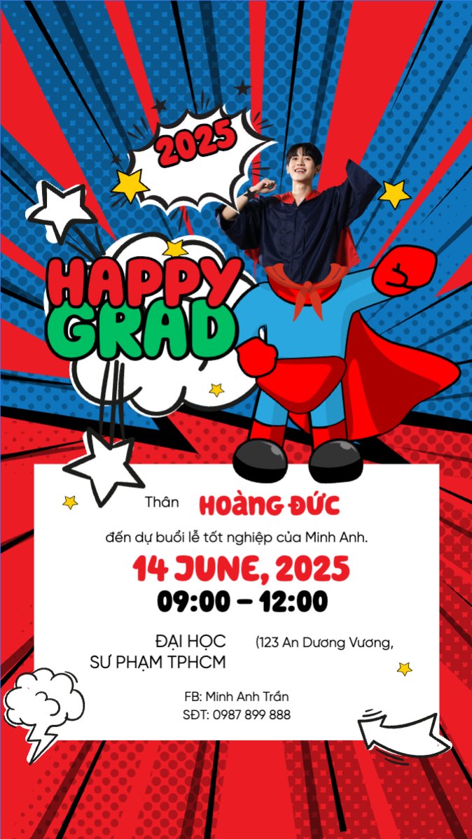 Tốt nghiệp, graduation, giáo dục, education, sự kiện, event, hoạt hình, cartoon, superman