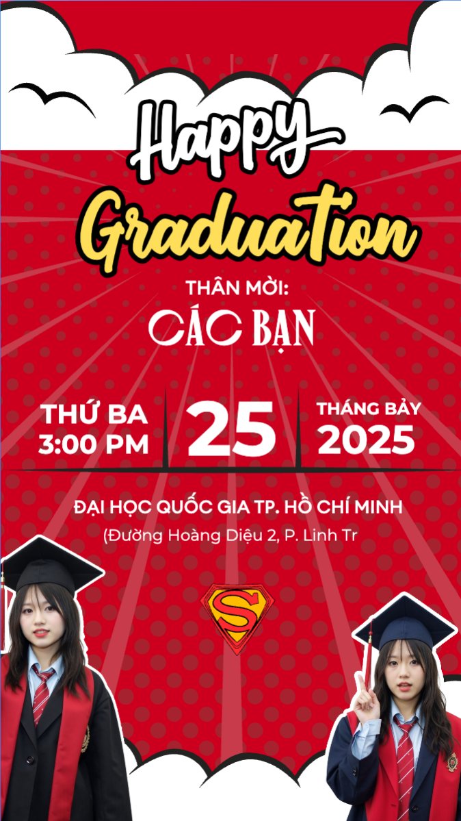 Tốt nghiệp, graduation, giáo dục, education, sự kiện, event, hoạt hình, cartoon, superman