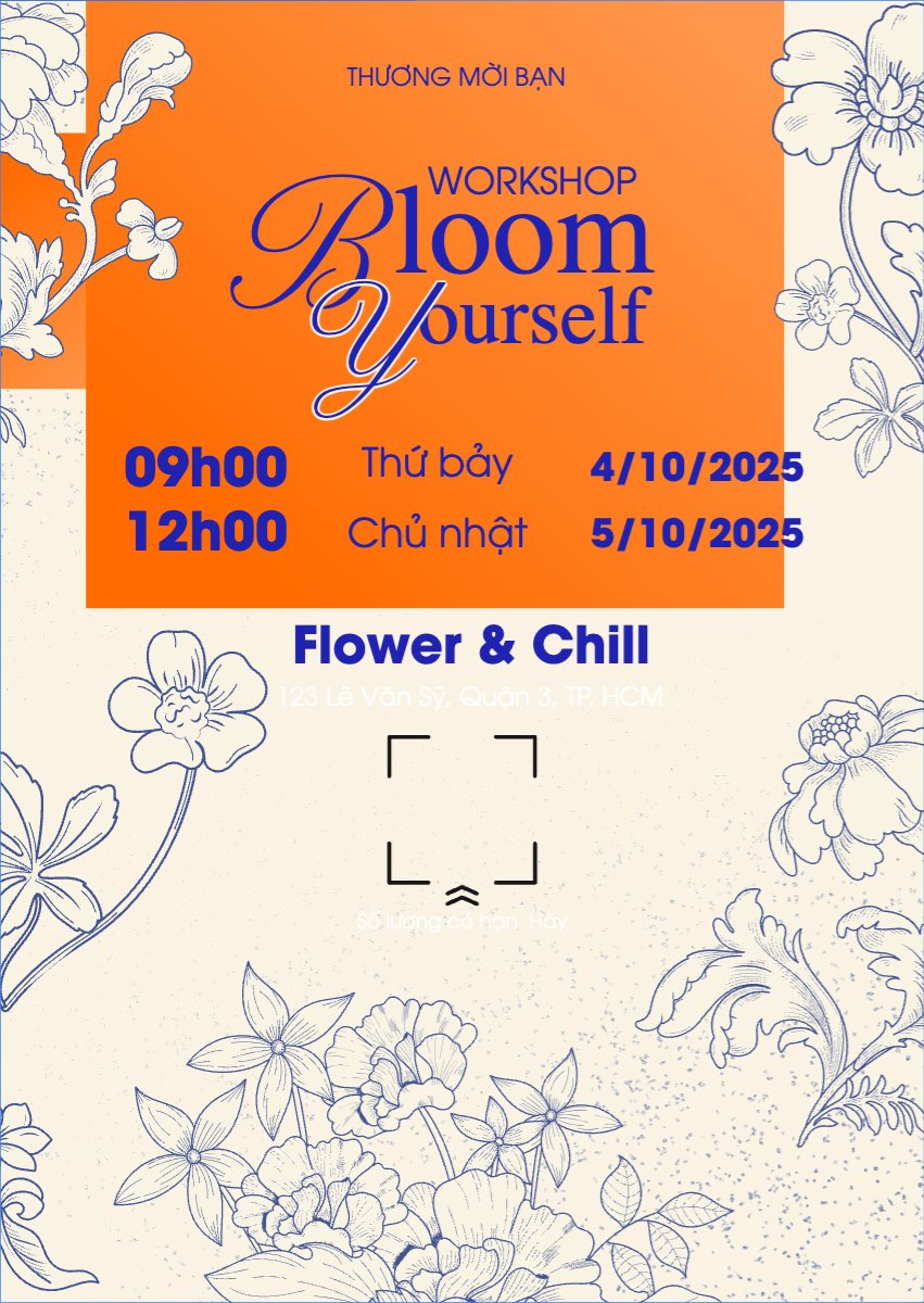 Workshop, cắm hoa, hoa, flower shop, flower, sự kiện, event, đơn giản, simple