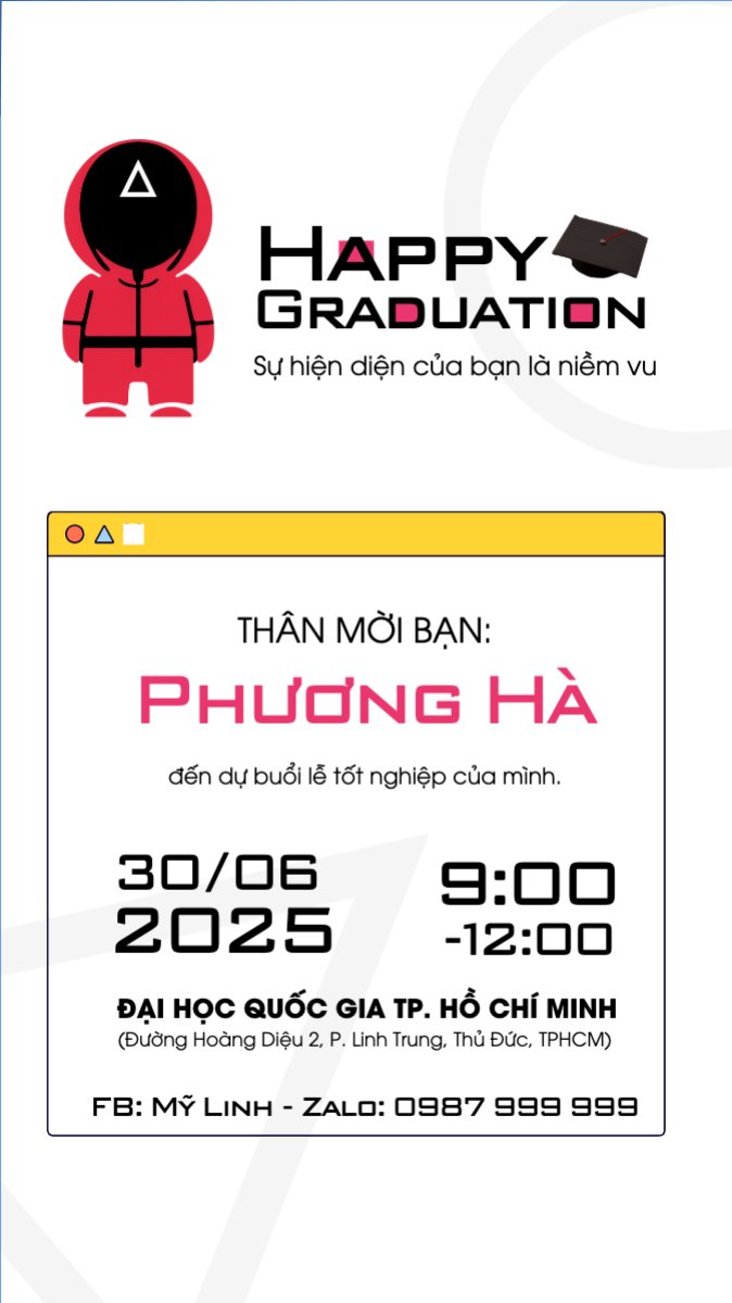 Tốt nghiệp, graduation, giáo dục, education, sự kiện, event, hoạt hình, cartoon, squid game