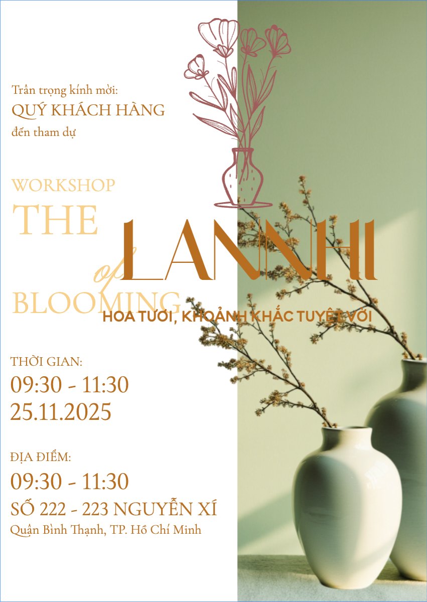 Workshop, cắm hoa, hoa, flower shop, flower, sự kiện, event, đơn giản, simple