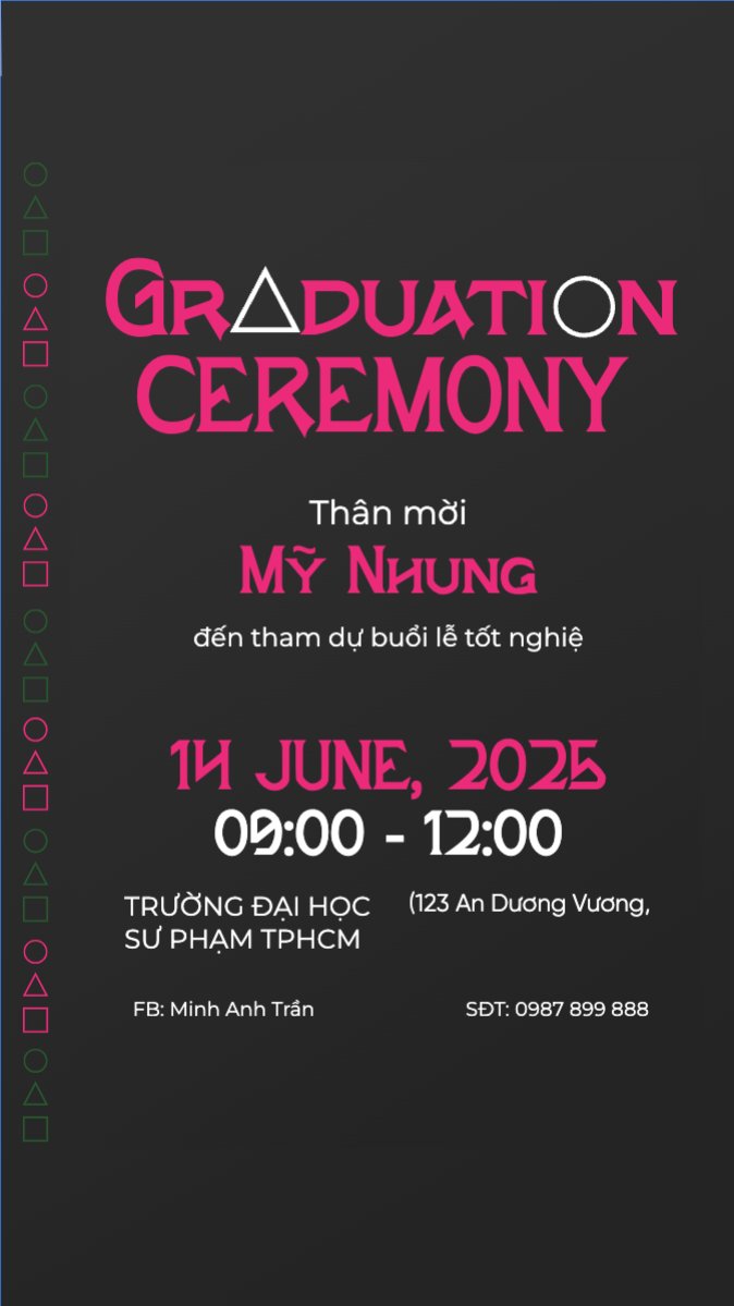 Tốt nghiệp, graduation, giáo dục, education, sự kiện, event, hoạt hình, cartoon, squid game