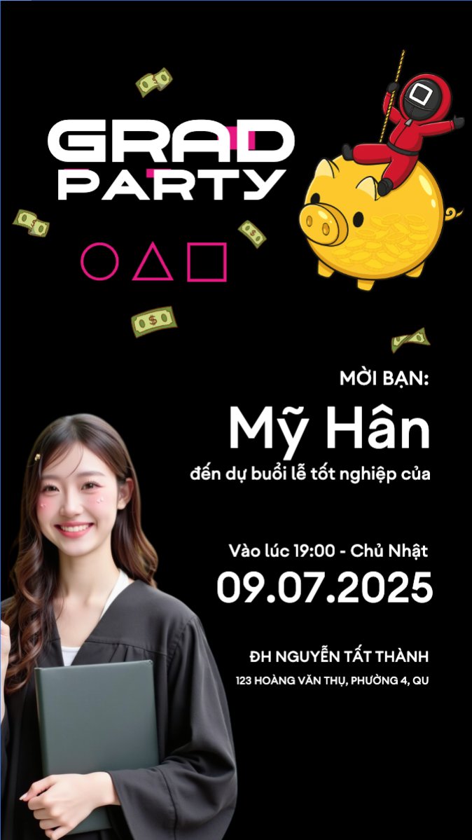 Tốt nghiệp, graduation, giáo dục, education, sự kiện, event, hoạt hình, cartoon, squid game