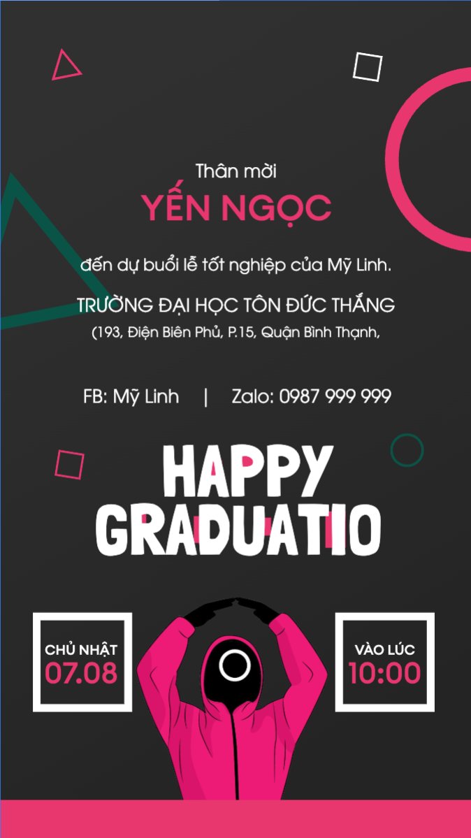 Tốt nghiệp, graduation, giáo dục, education, sự kiện, event, hoạt hình, cartoon, squid game