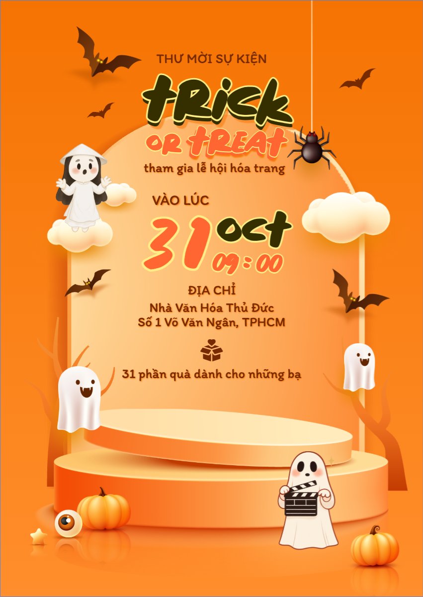 Halloween, lễ hội ma quái, sự kiện, event, dễ thương, cute, chibi, hoạt hình, cartoon