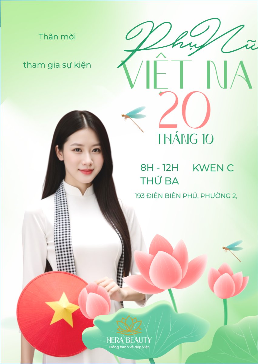 20/10, Ngày phụ nữ Việt Nam, Vietnamese Women's Day, phụ nữ, sự kiện, event, làm đẹp, beauty, thẩm mỹ, modern, hiện đại