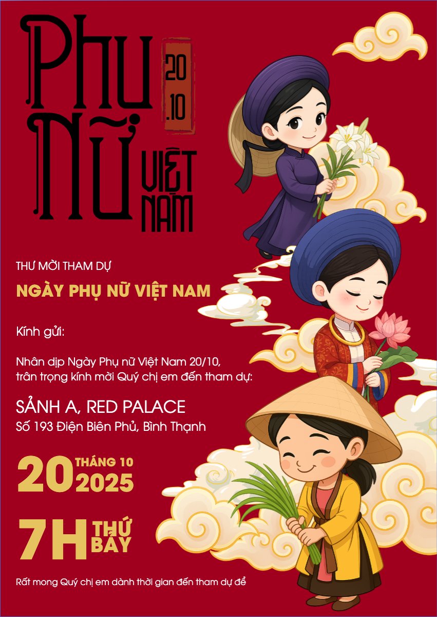 20/10, Ngày phụ nữ Việt Nam, Vietnamese Women's Day, phụ nữ, sự kiện, event, dễ thương, cute, chibi, hoạt hình, cartoon