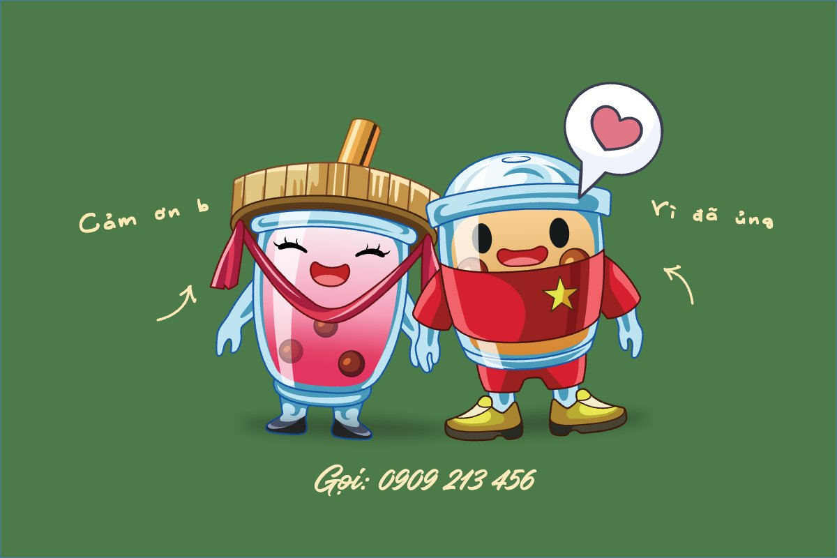 Dễ thương, cute, chibi, hoạt hình, cartoon, milktea, trà sữa