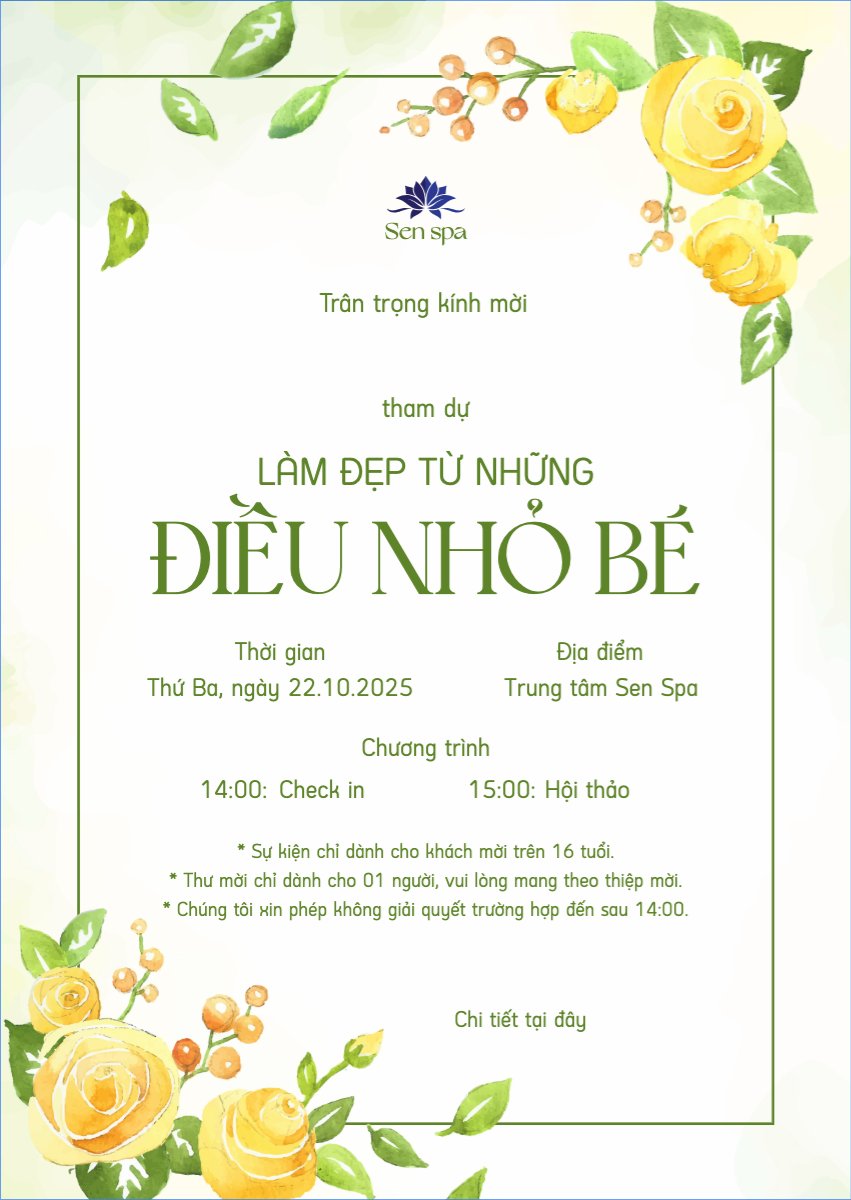 Spa, beauty, làm đẹp, thẩm mỹ, wedding, sự kiện, event, hoa lá, hiện đại, sang trọng, modern