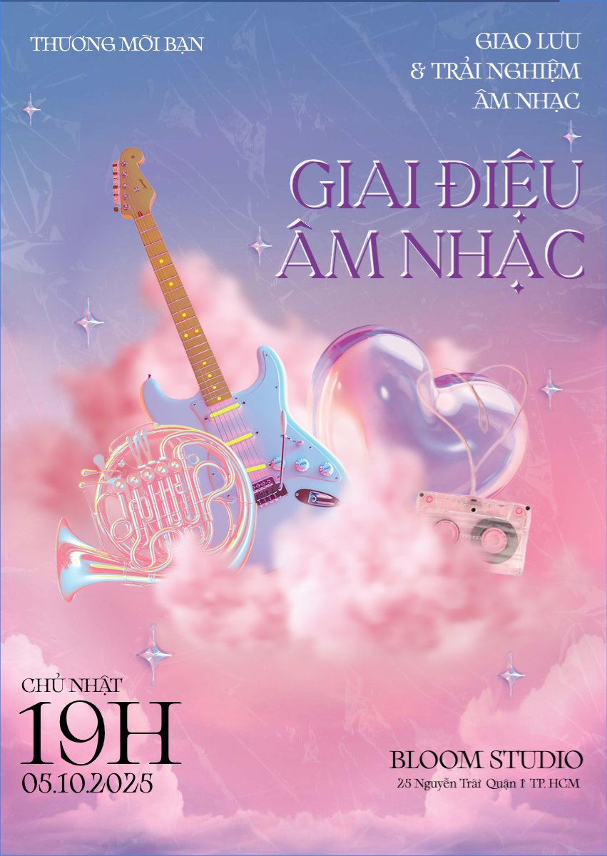 Âm nhạc, music, văn nghệ, giải trí, acoustic, sự kiện, event, giao lưu, dễ thương, cute, đơn giản
