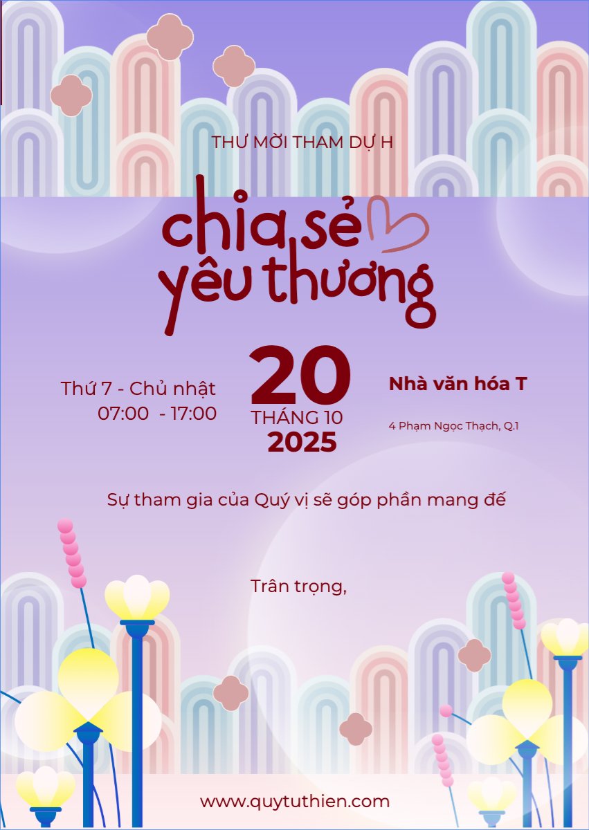 Hoạt động từ thiện, thiện nguyện, sự kiện, event, đơn giản, simple, dễ thương, cute
