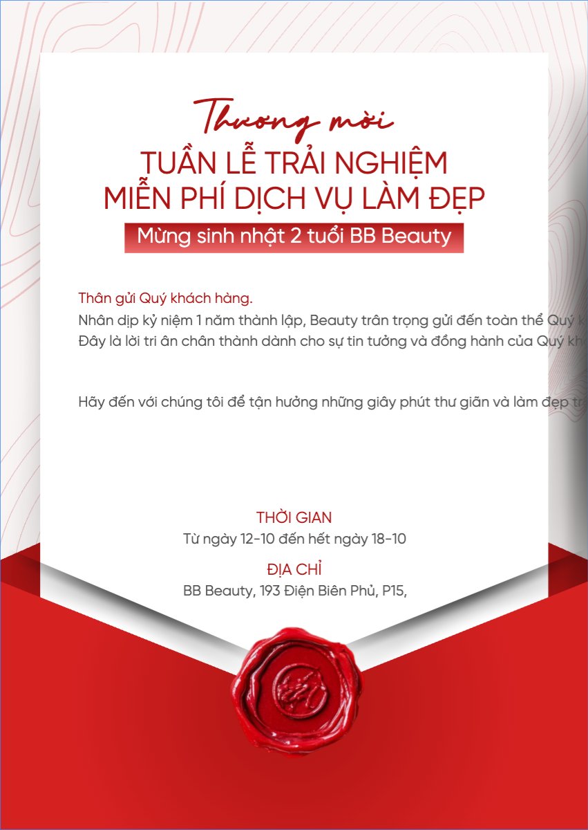 Làm đẹp, beauty, spa, thẩm mỹ, sinh nhật, birthday, kỉ niệm, đơn giản, simple