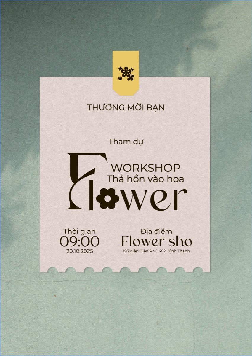 Workshop, cắm hoa, hoa, flower shop, flower, đơn giản, simple