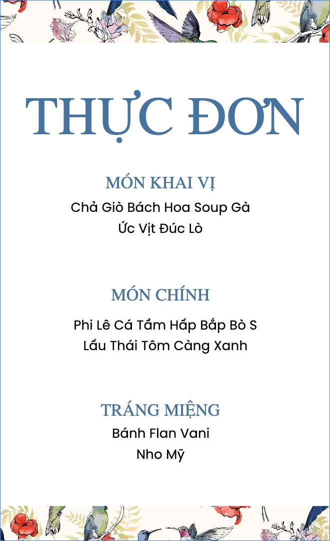 Món Quà Mùa Xuân 03, hoa lá, thiên nhiên, floral, chim, động vật