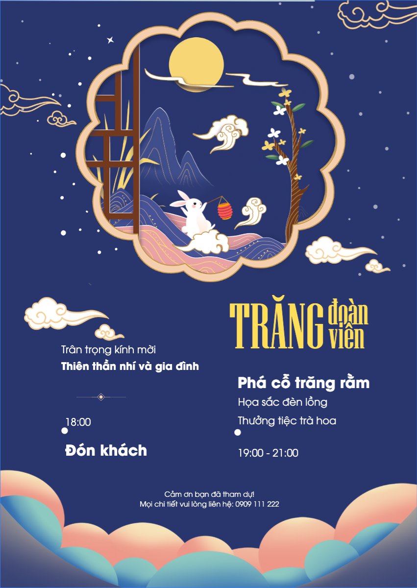 Trung thu, Tết Đoàn Viên, mid-autumn festival, sự kiện, event, dễ thương, cute, chibi, hoạt hình, cartoon