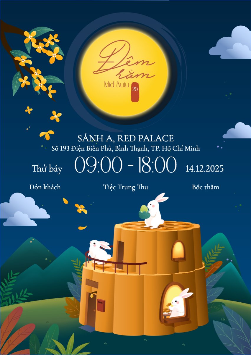 Trung thu, Tết Đoàn Viên, mid-autumn festival, sự kiện, event, dễ thương, cute, chibi, hoạt hình, cartoon
