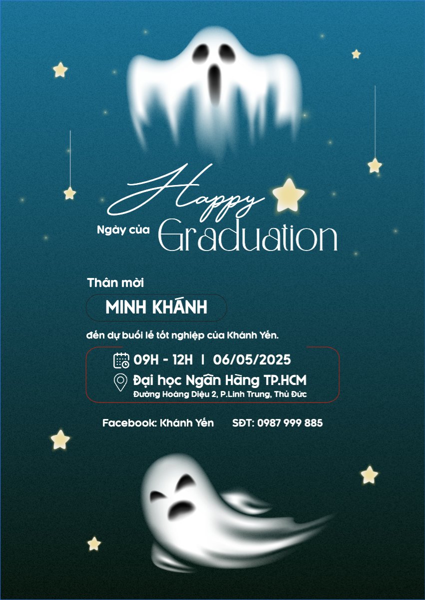 Tốt nghiệp, graduate, ghost, ma, halloween, sự kiện, event, dễ thương, cute, chibi, hoạt hình, cartoon
