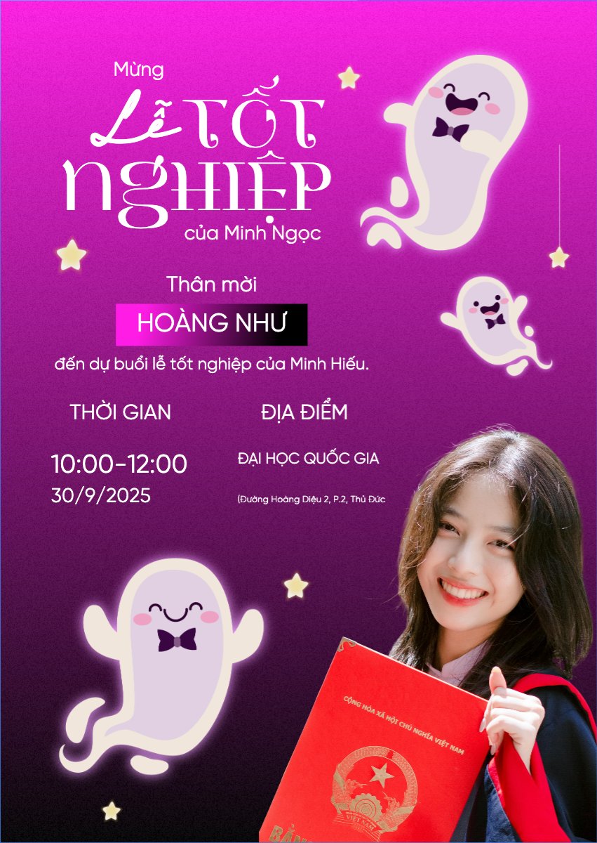 Tốt nghiệp, graduate, ghost, ma, halloween, sự kiện, event, dễ thương, cute, chibi, hoạt hình, cartoon
