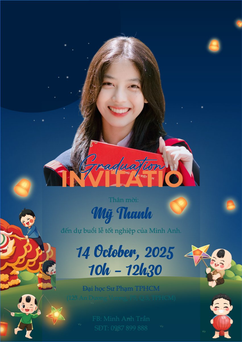 Tốt nghiệp, graduate, Trung thu, Tết Đoàn Viên, mid-autumn festival, sự kiện, event, dễ thương, cute, chibi, hoạt hình, cartoon