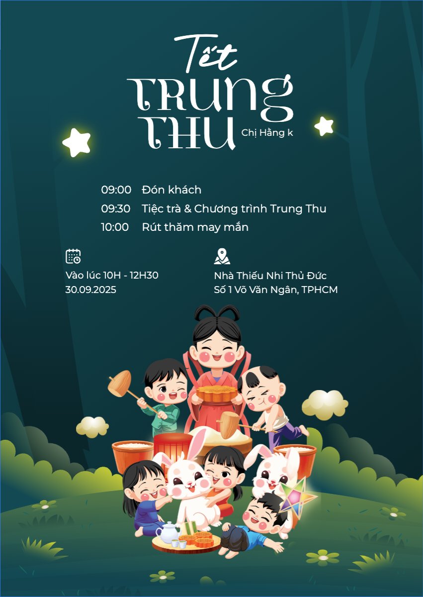 Trung thu, Tết Đoàn Viên, mid-autumn festival, sự kiện, event, dễ thương, cute, chibi, hoạt hình, cartoon