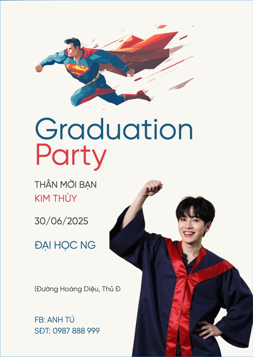 Tốt nghiệp, kỉ yếu, Graduation, yearbook, dễ thương, cute, chibi, hoạt hình, cartoon, superman