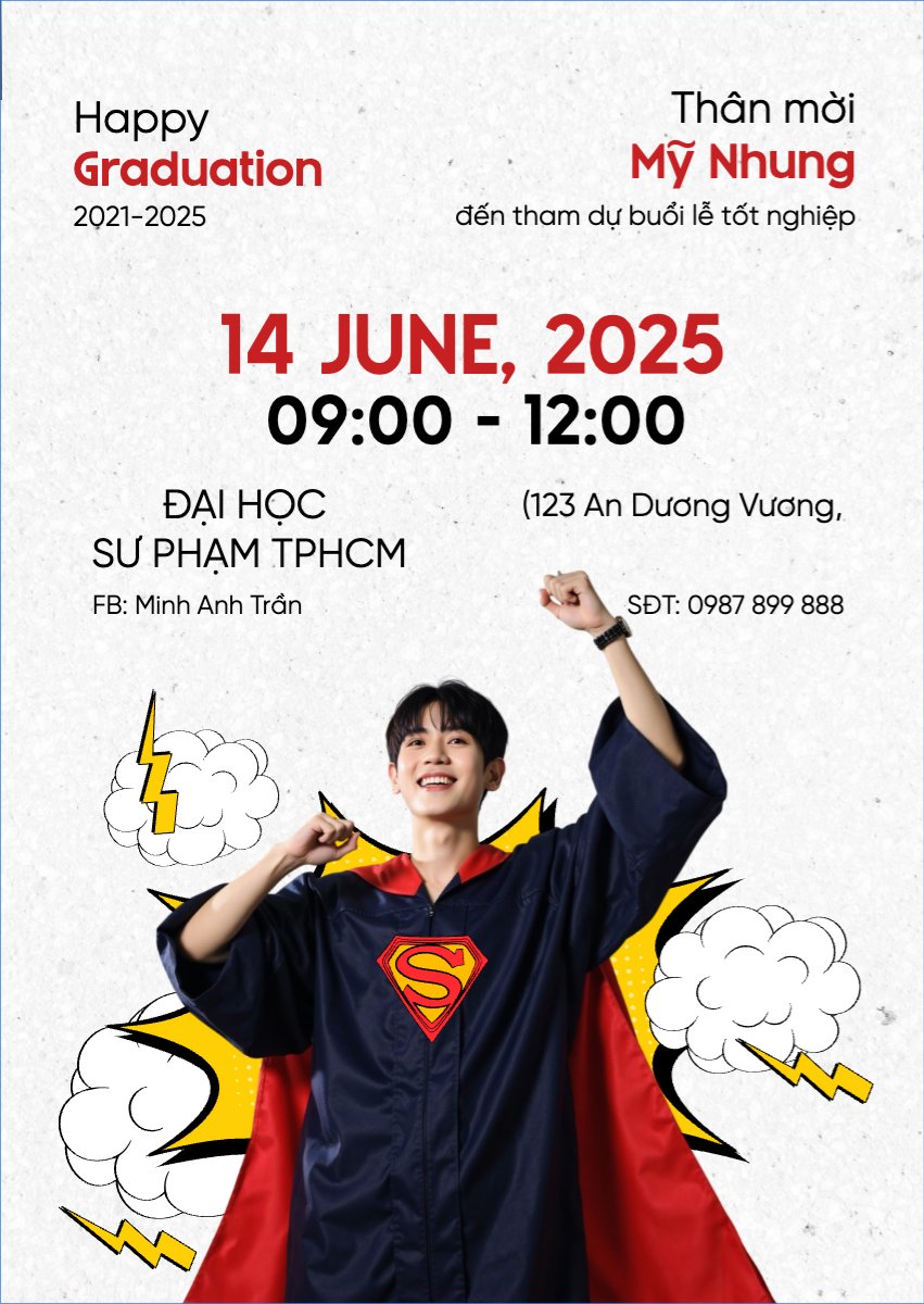 Tốt nghiệp, kỉ yếu, Graduation, yearbook, , dễ thương, cute, chibi, hoạt hình, cartoon, superman