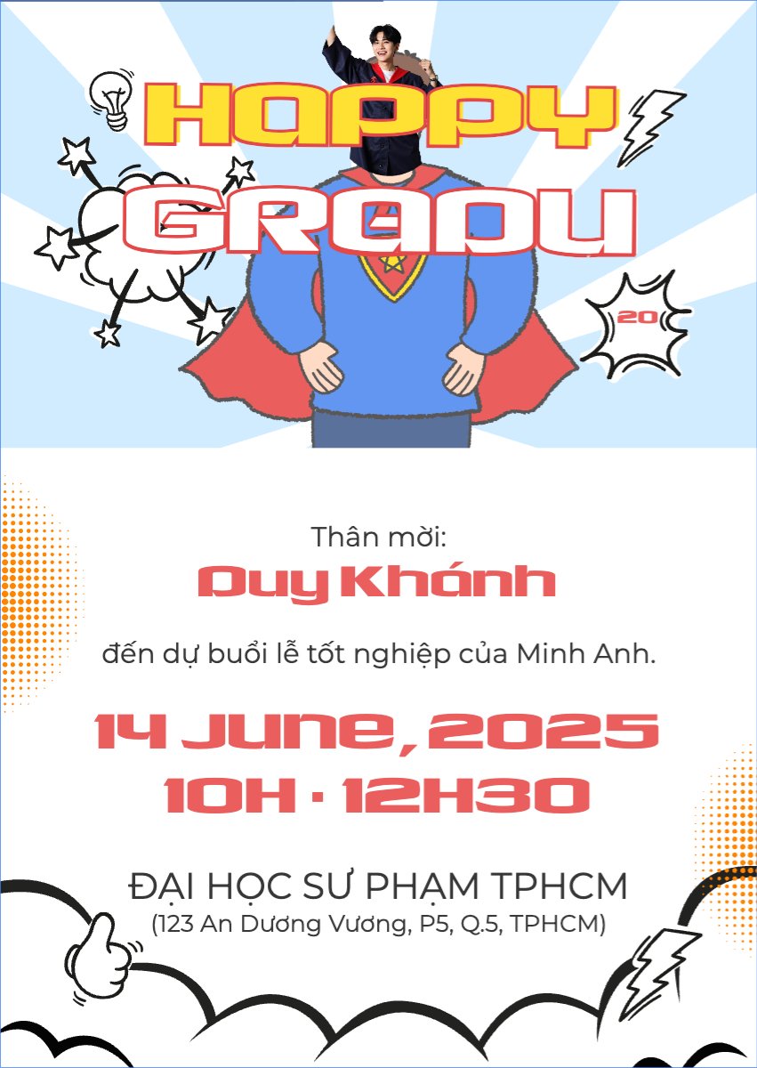 Tốt nghiệp, kỉ yếu, Graduation, yearbook, , dễ thương, cute, chibi, hoạt hình, cartoon, superman