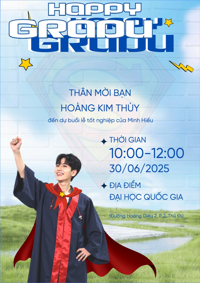 Tốt nghiệp, kỉ yếu, Graduation, yearbook, , dễ thương, cute, chibi, hoạt hình, cartoon, superman